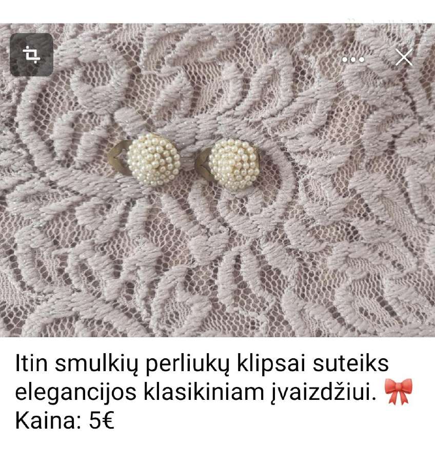 Vintažiniai auskarai- klipsai - nuotraukos Nr. 2