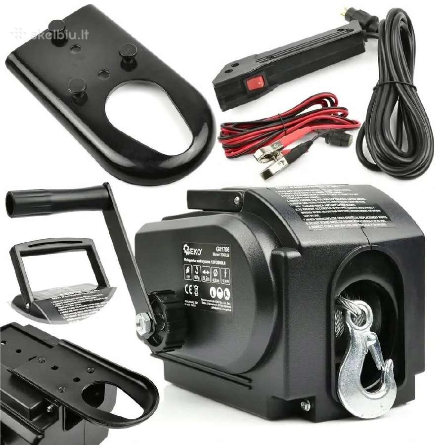 Universali elektrinė talė 12v 2000lb/907kg, 95€ - nuotraukos Nr. 2