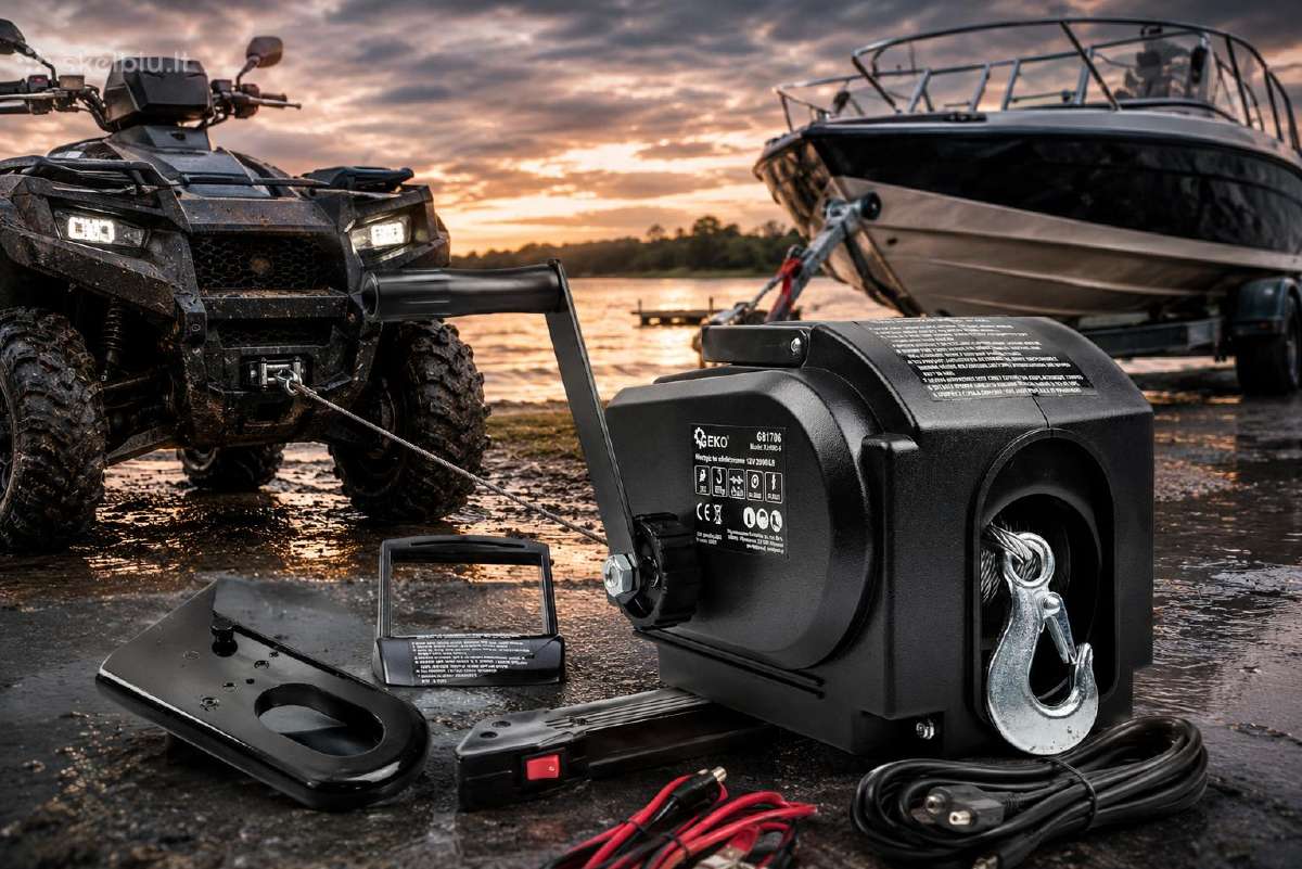 Universali elektrinė talė 12v 2000lb/907kg, 95€