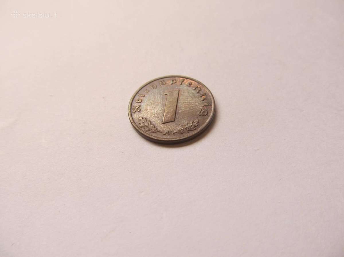 1 reichspfennig , Vokietija , 1937 A.