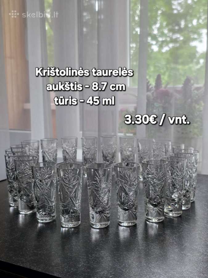 Senų laikų krištolinės taurelės - nuotraukos Nr. 2