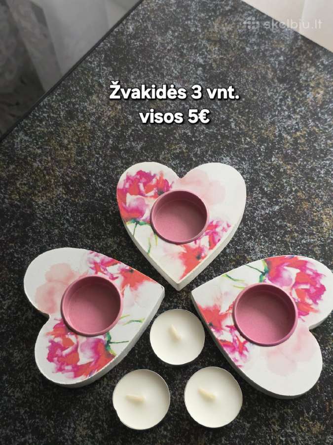 Žvakidės 3 vnt.