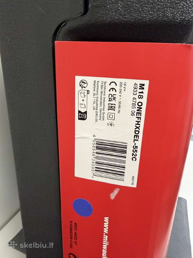 Perforatorius Milwaukee M18 Onefhxdel-552c - nuotraukos Nr. 4