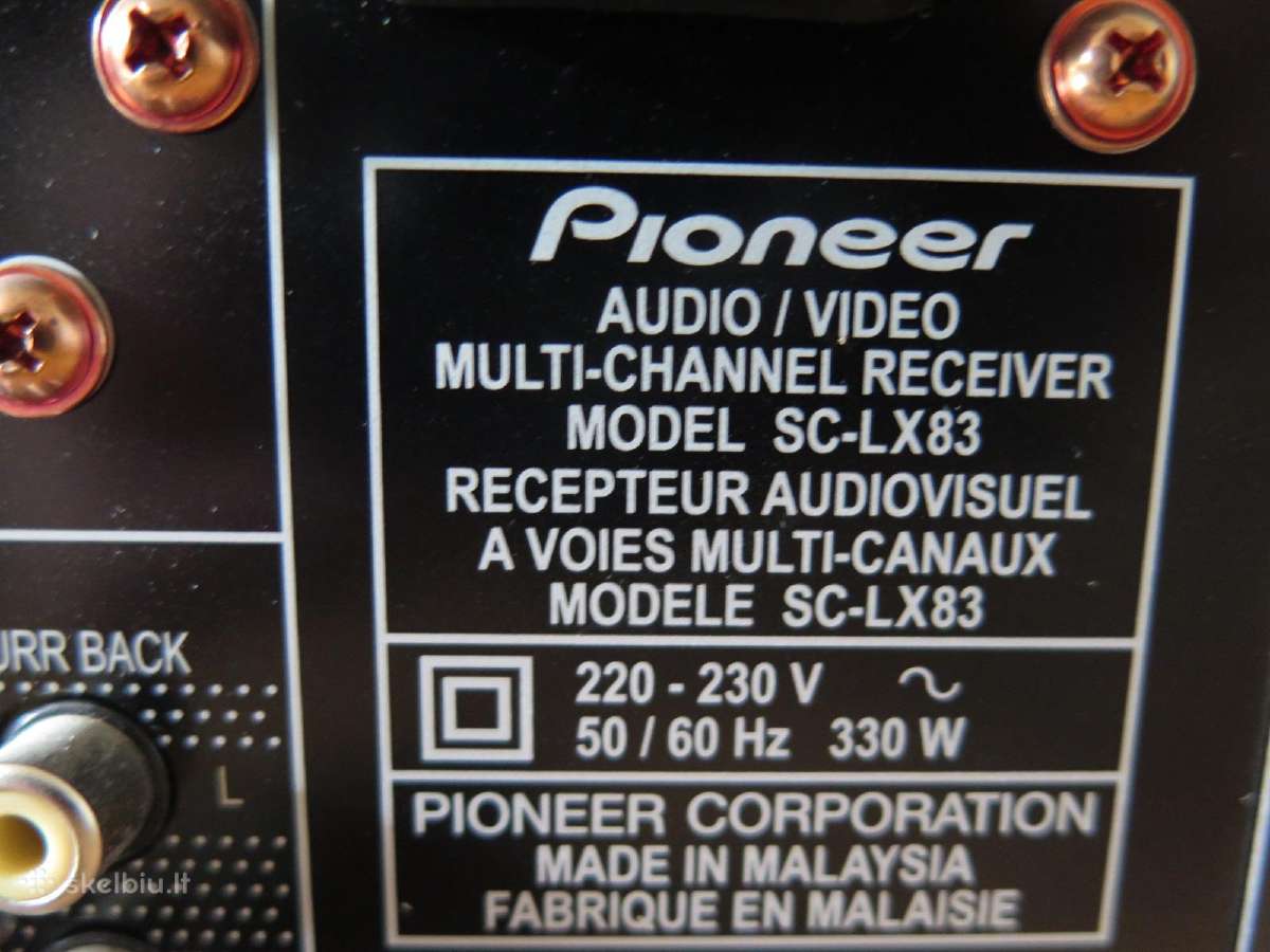 Pioneer Sc-lx83 stiprintuvas resyveris 7x190w - nuotraukos Nr. 8
