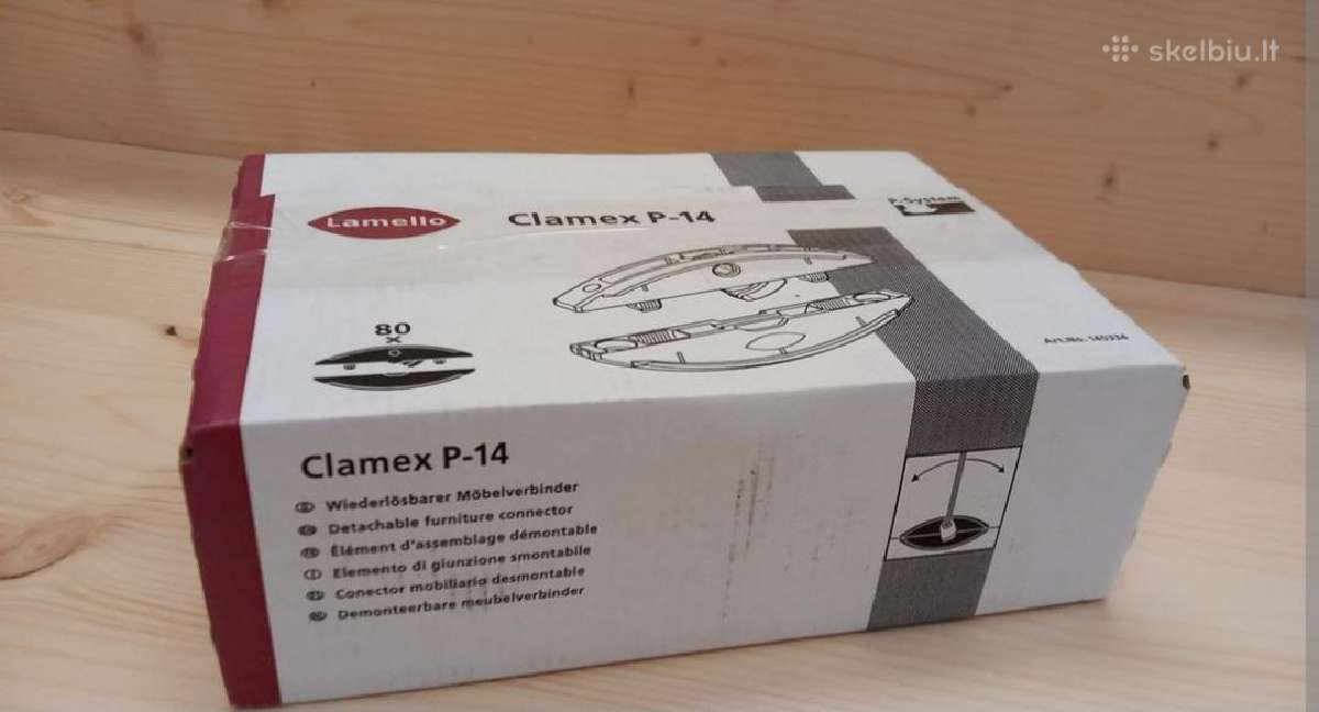 Lamello Zeta P2 ir P-system jungtys