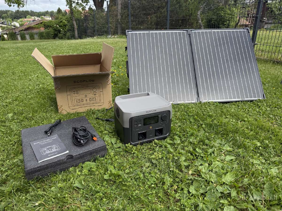Energijos stotelė Ecoflow + saulės modulis