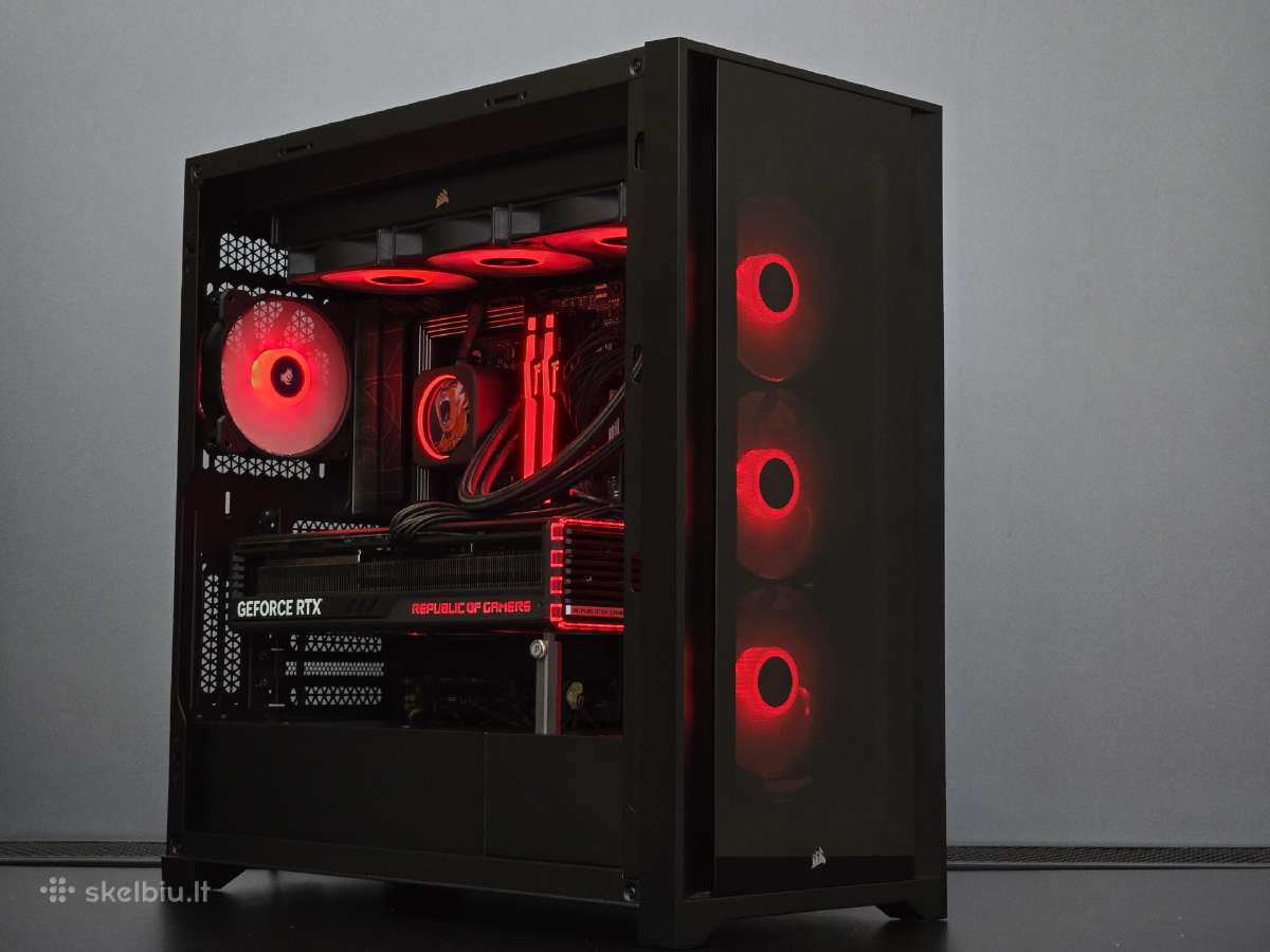 Rtx 4090 Kompiuteris su Ryzen 9 9950x3d, 64gb, 4tb