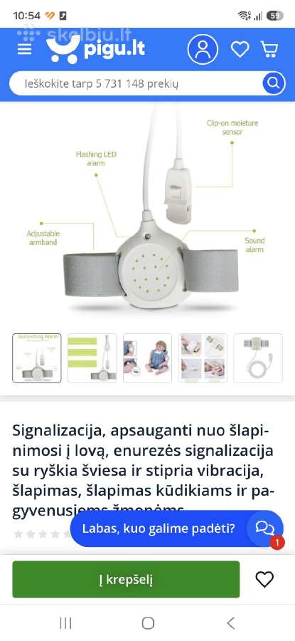 Signalizacija, apsauganti nuo šlapinimosi į lovą