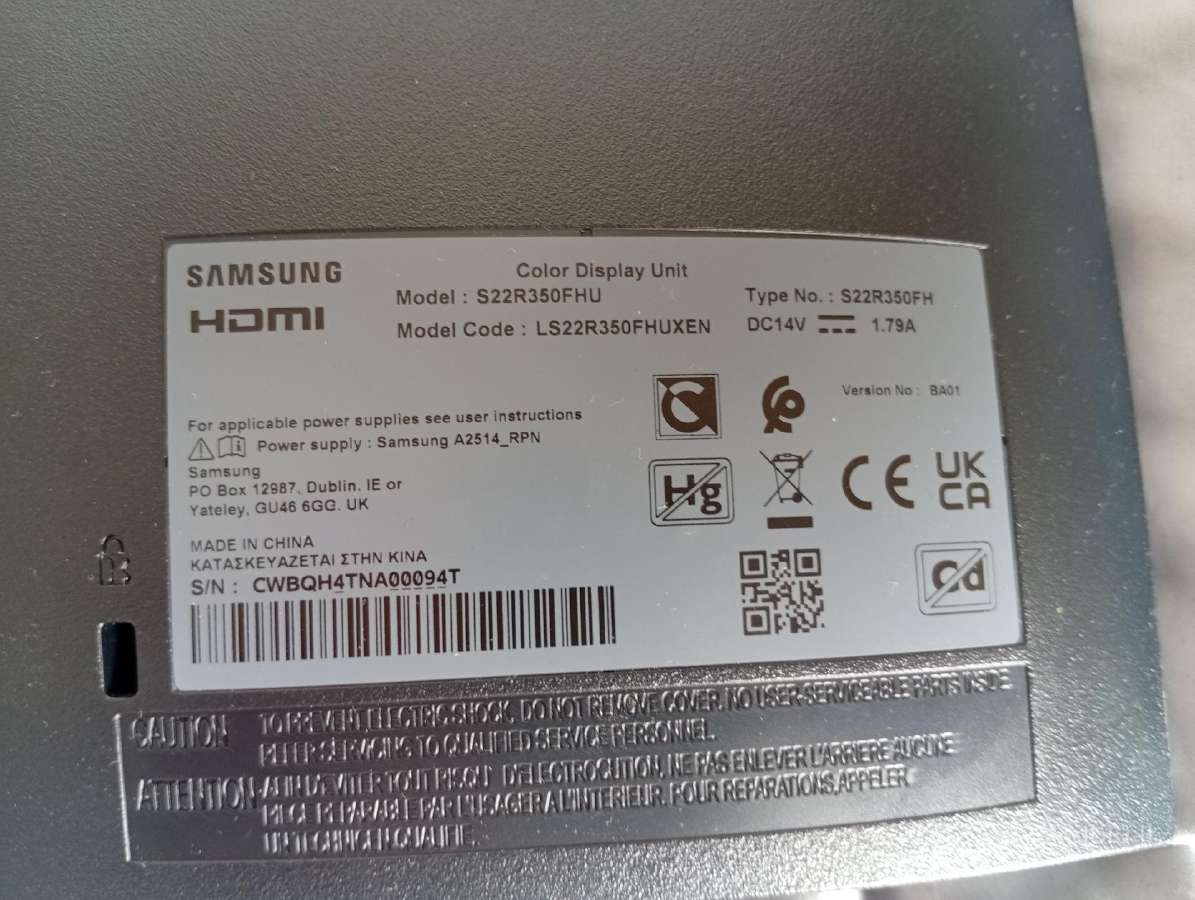 Monitorius Samsung S22r350fhu 21,5 colio - nuotraukos Nr. 2