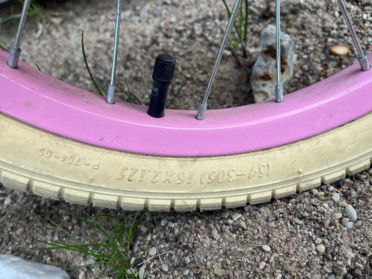 Vaikiskas dviratis su krepsiuku 16coliu ratai - nuotraukos Nr. 5