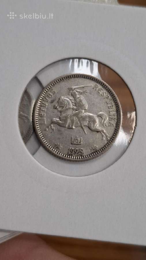 Lietuva 1925 1 litas sidabras - nuotraukos Nr. 2