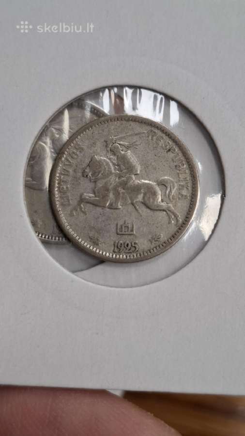 Lietuva 1925 1 litas sidabras - nuotraukos Nr. 3