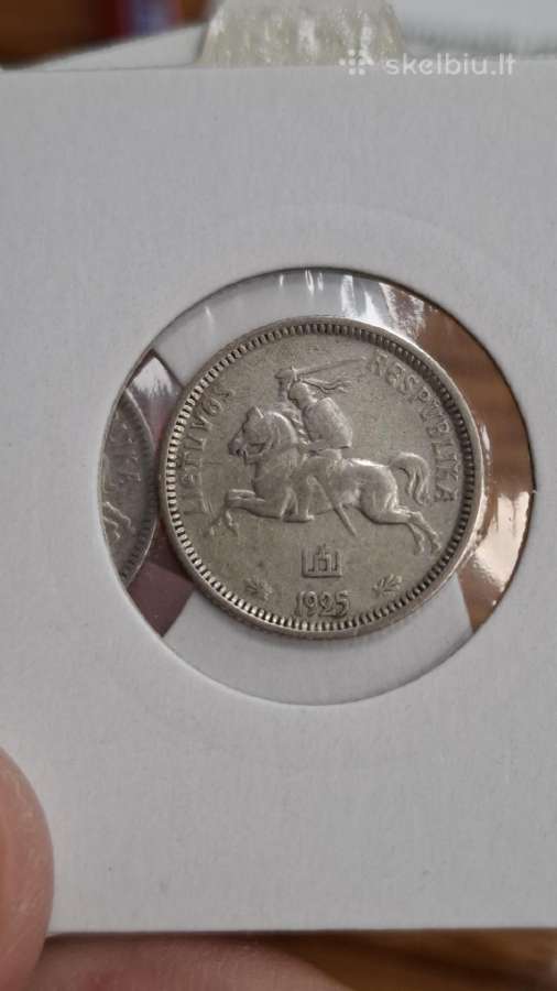 Lietuva 1925 1 litas sidabras - nuotraukos Nr. 4