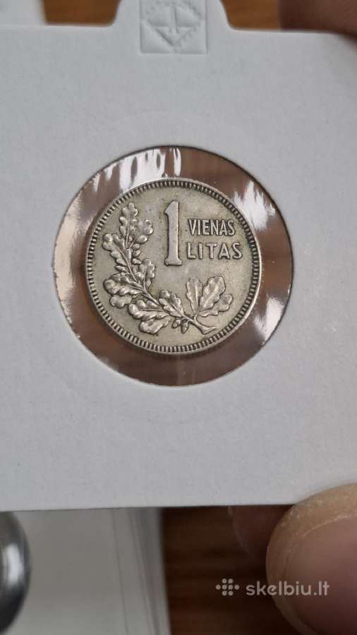 Lietuva 1925 m. 1 litas sidabras - nuotraukos Nr. 2