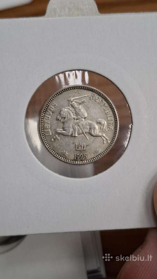 Lietuva 1925 m. 1 litas sidabras - nuotraukos Nr. 3