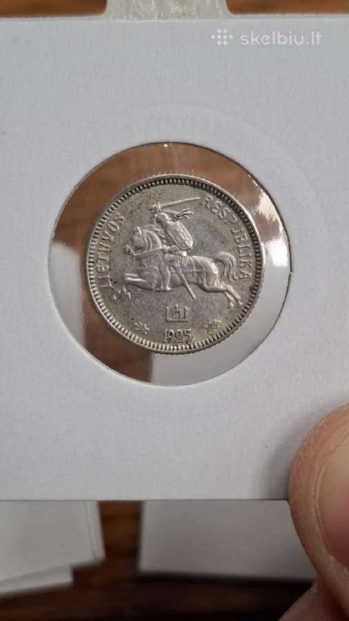 Lietuva 1925 m. 1 litas sidabras - nuotraukos Nr. 4