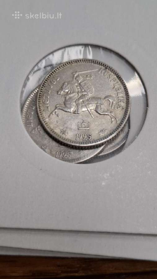 Lietuva 1925 m. 1 litas sidabras - nuotraukos Nr. 12