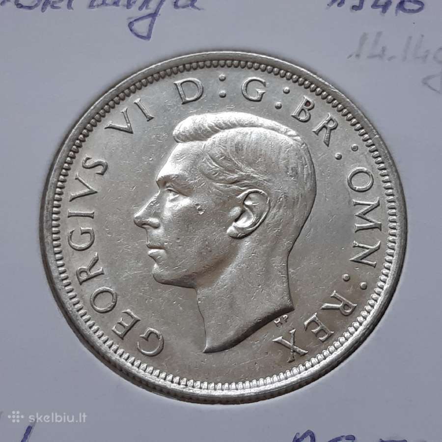 Didžioji Britanija 1/2 kronos sidabras 1946