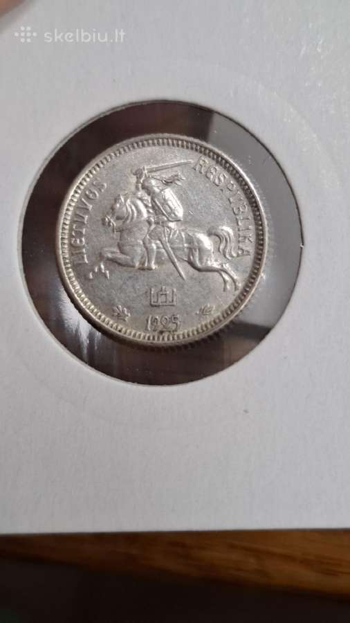 Lietuva 1 litas 1925 sidabras - nuotraukos Nr. 3