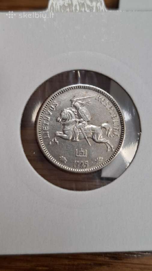 Lietuva 1 litas 1925 sidabras - nuotraukos Nr. 7