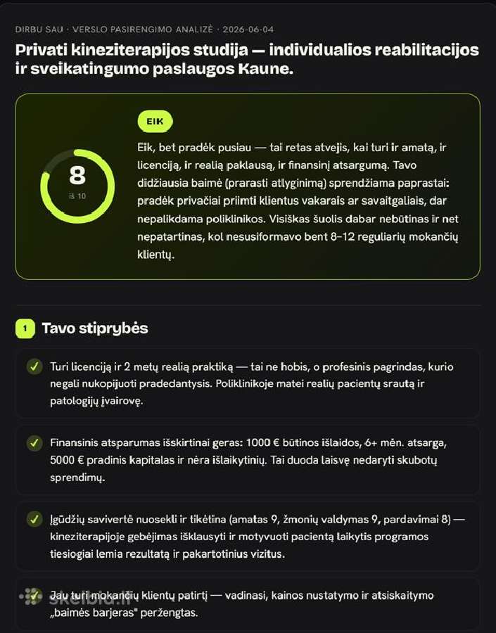 Verslo idėjos patikrinimas – asmeninė analizė - nuotraukos Nr. 2