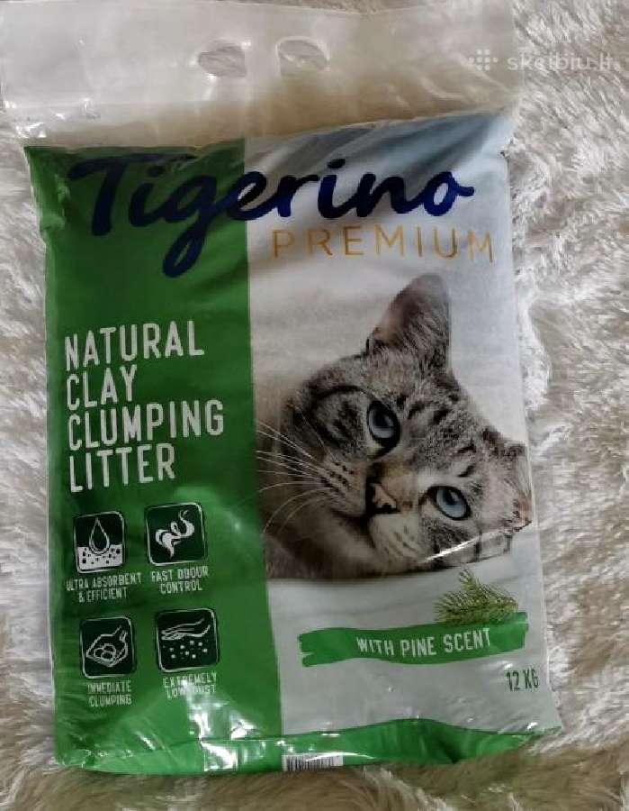 Tigerino Premium kačių kraikas,12 kg+dovana