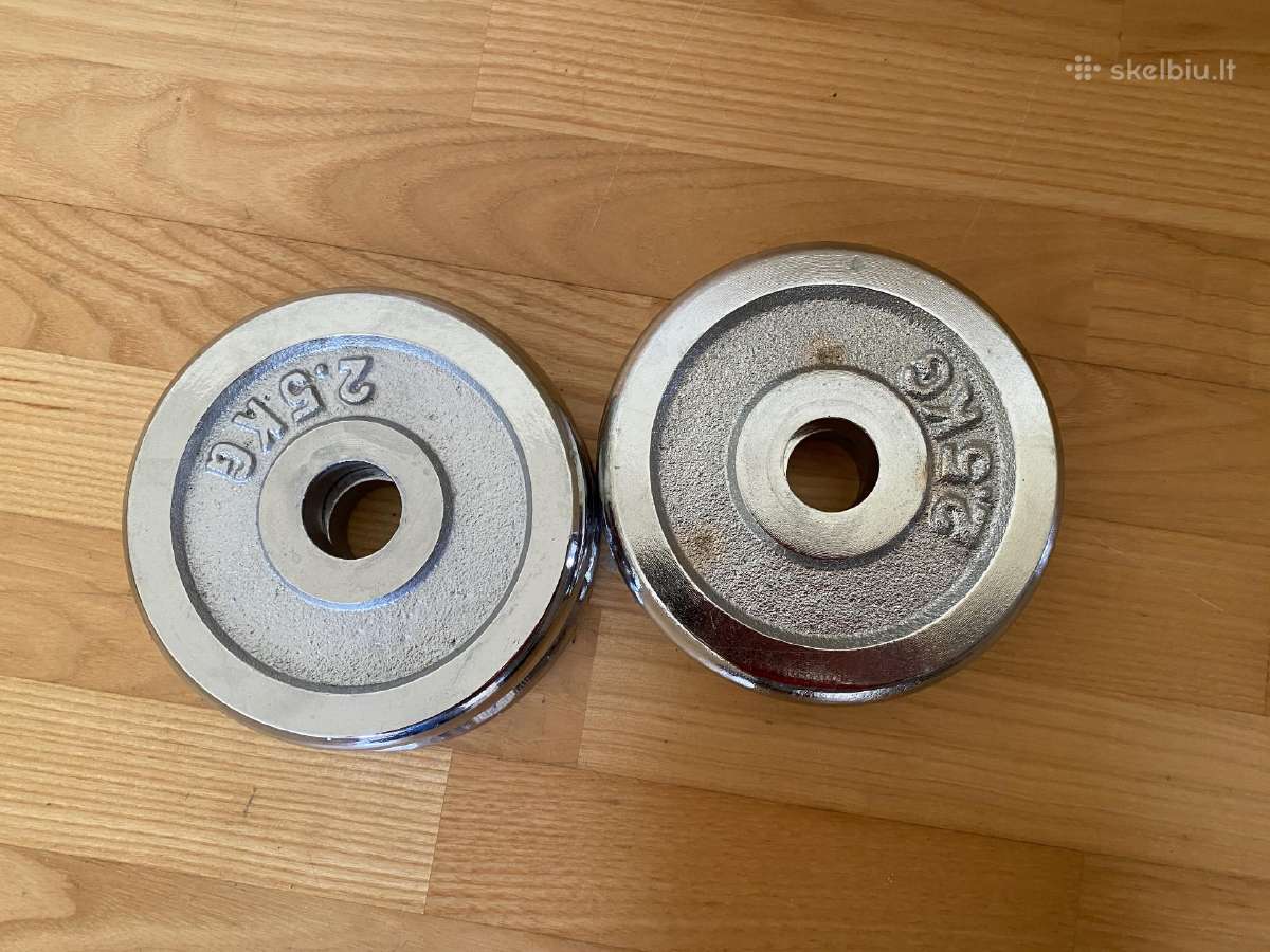 Insportline chromuoti svarmenys 4x2,5 kg