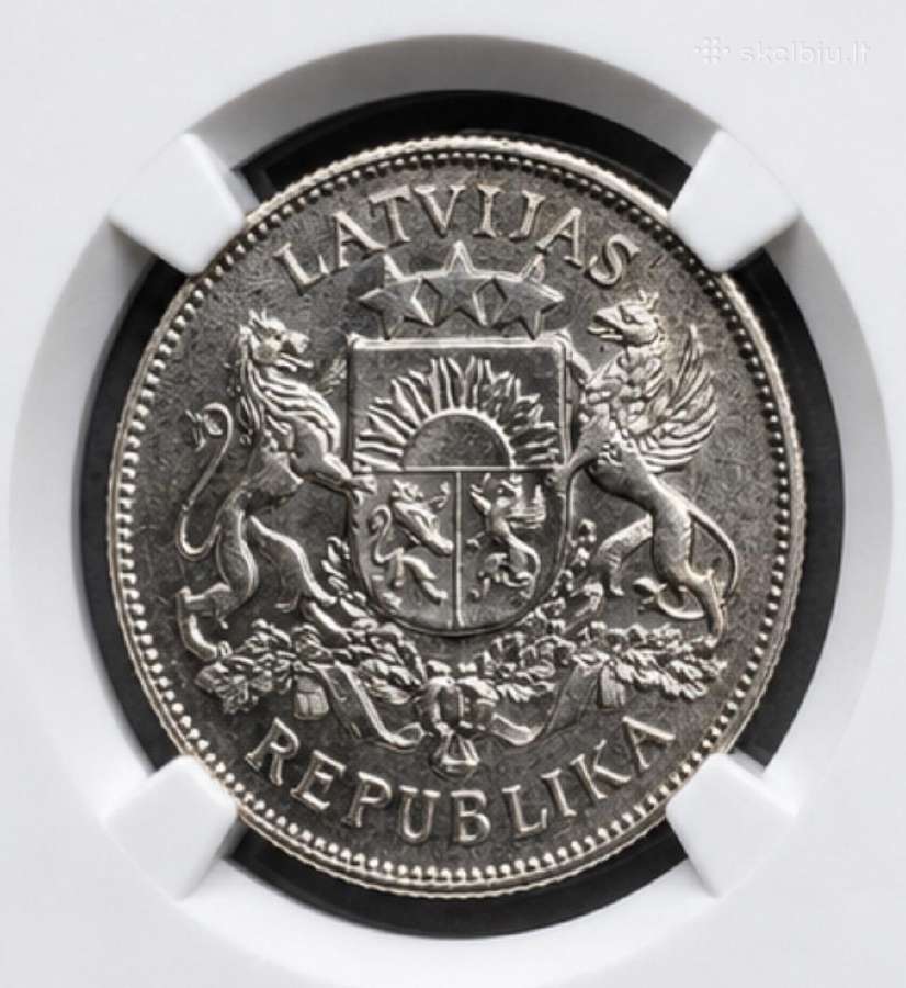 1926 Latvija 2 lati, Ngc Ms62 - nuotraukos Nr. 3