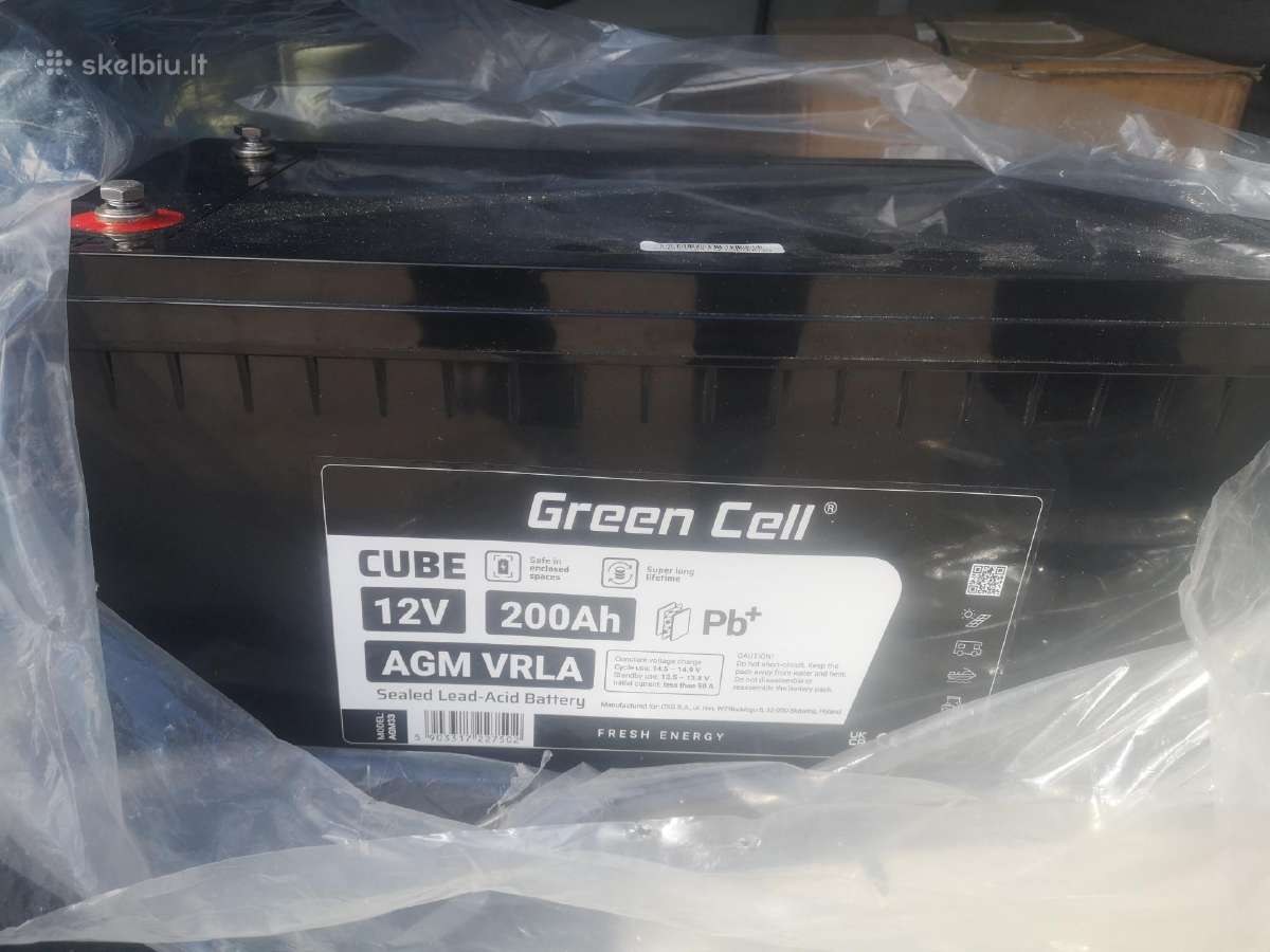 Akumuliatorius Agm Vrla Green Cell 12v 200 Ah