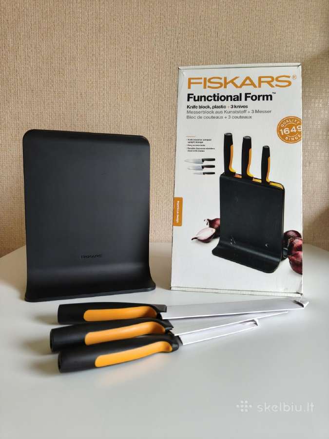 Fiskars peilių rinkinys su stovu, 4 dalių - nuotraukos Nr. 2