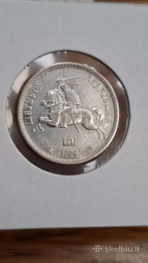 Lietuva 1925 2 litu sidabras - nuotraukos Nr. 4