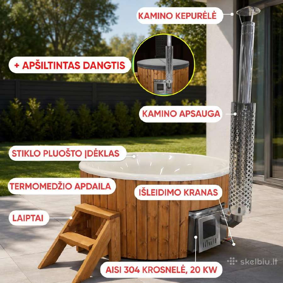 Kubilas sodybai, be elektros, 2m. garantija