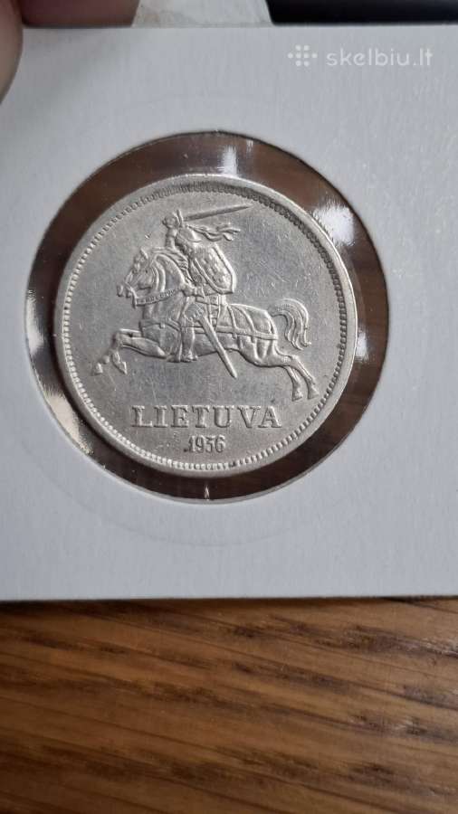 Lietuva 1936 5 litai Basanavičius sidabras - nuotraukos Nr. 2