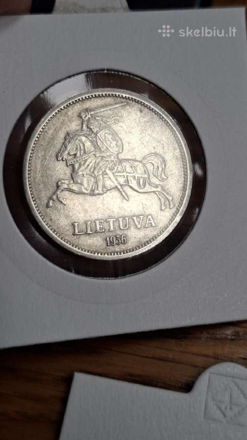 Lietuva 1936 5 litai Basanavičius sidabras - nuotraukos Nr. 4