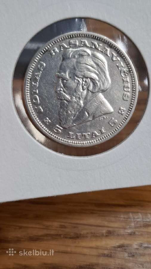 Lietuva 1936 5 litai Basanavičius sidabras - nuotraukos Nr. 11