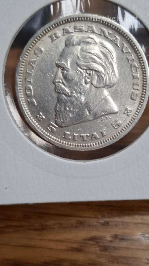 Lietuva 1936 5 litai Basanavičius sidabras - nuotraukos Nr. 15