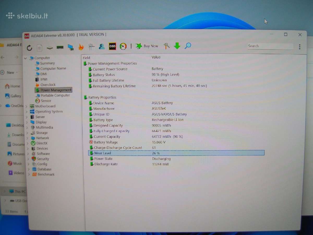 Asus Rog Gx703h,i9,16,1tb,rtx 3070.17" 2,5k - nuotraukos Nr. 13