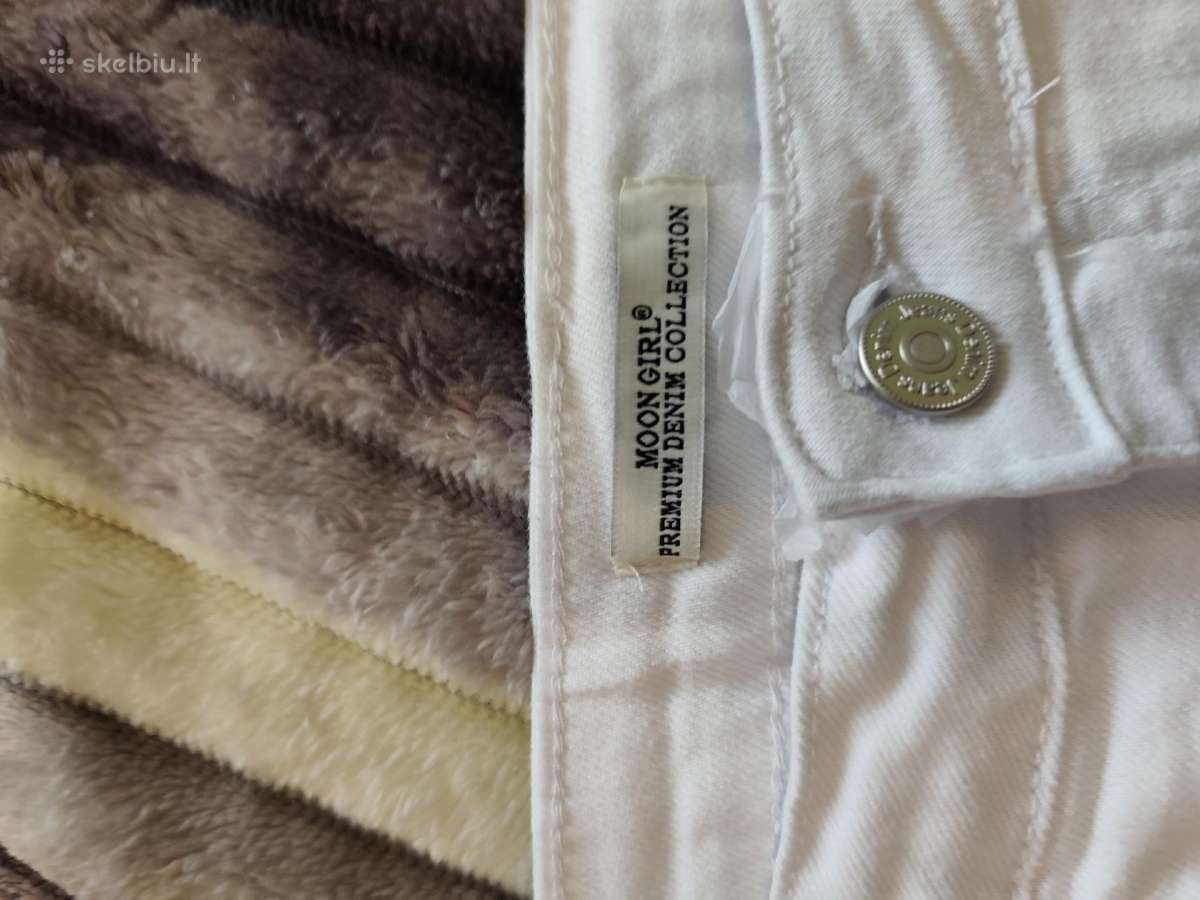 2xl balti džinsiniai šortai moterims - nuotraukos Nr. 6