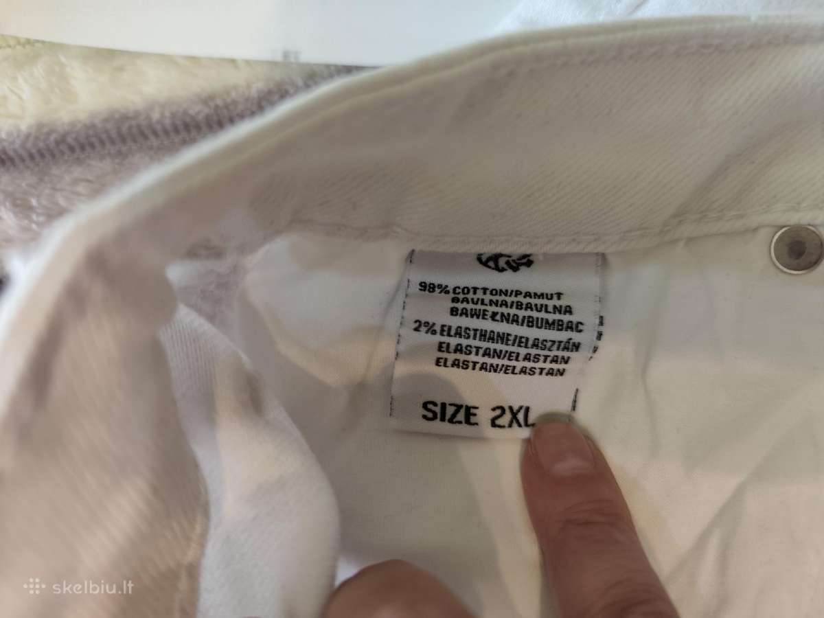 2xl balti džinsiniai šortai moterims - nuotraukos Nr. 7