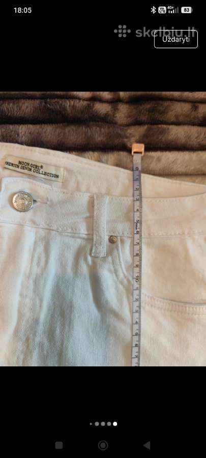 2xl balti džinsiniai šortai moterims - nuotraukos Nr. 10