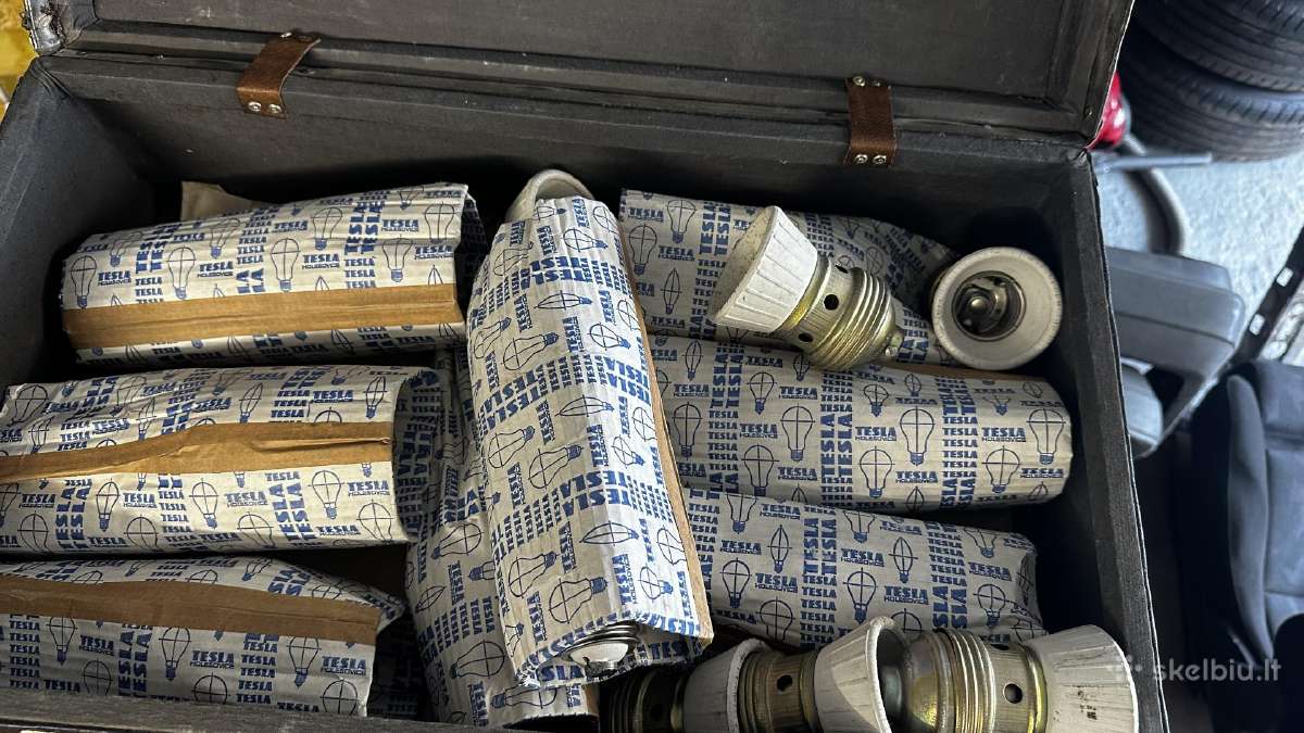 Naujos vintažinės pramoninės lempos Tesla