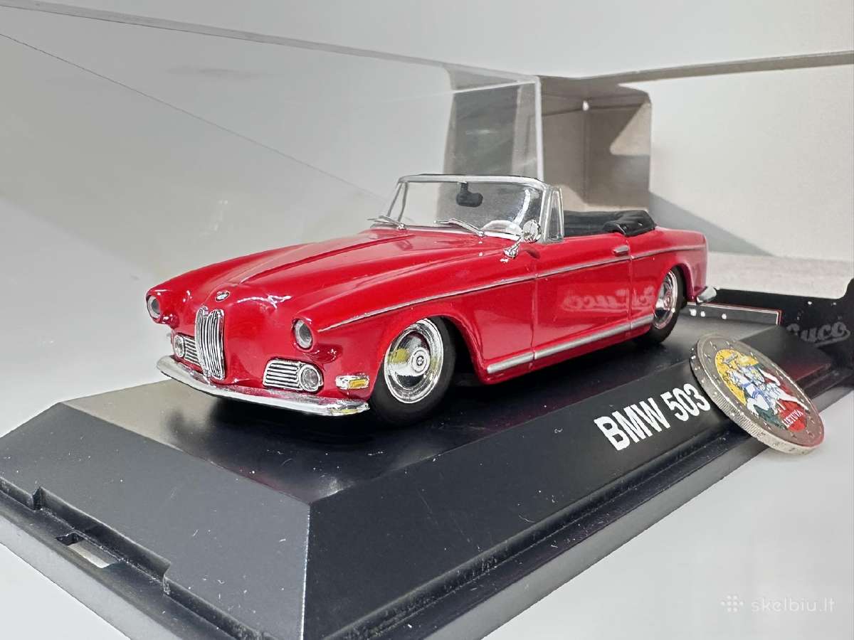 Bmw 503 Cabriolet 1956 raudona 1:43 Schuco