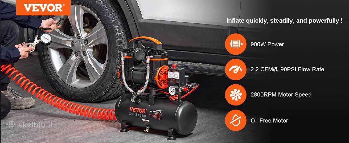 Vevor oro kompresorius 8 L 900w - nuotraukos Nr. 2