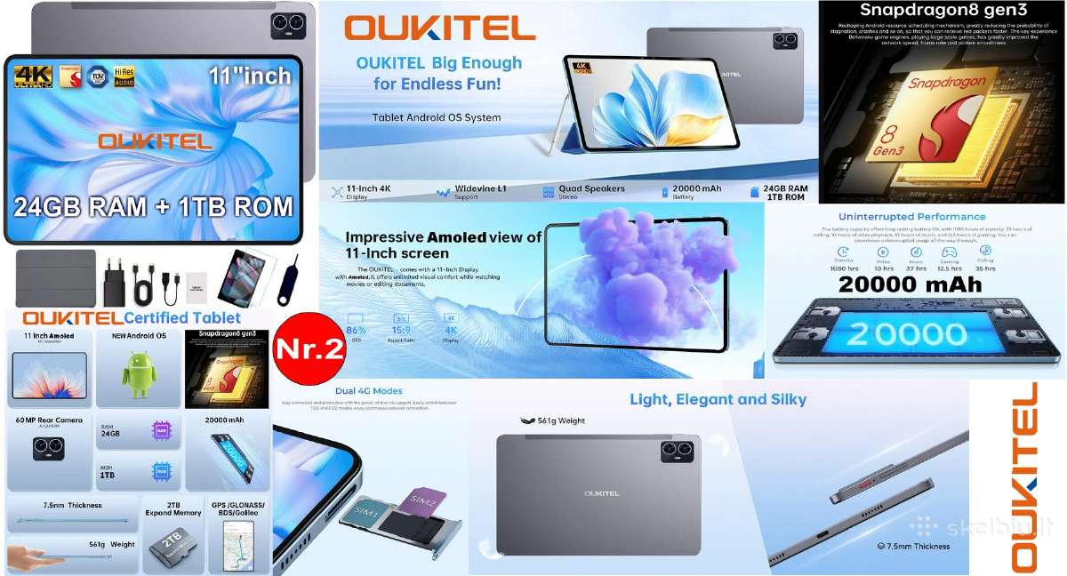 Nauji Blackview Planšetiniai Kompiuteriai Su 2 Sim - nuotraukos Nr. 5