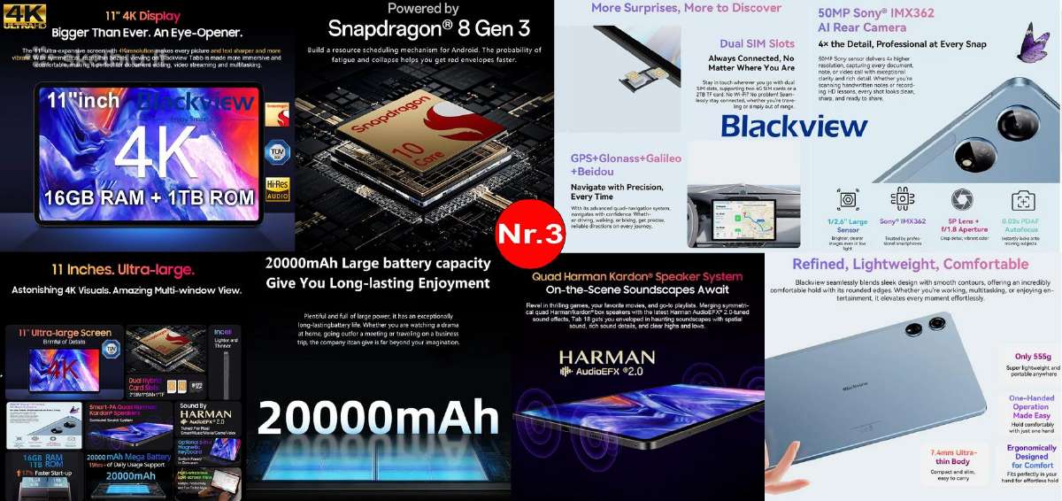 Nauji Blackview Planšetiniai Kompiuteriai Su 2 Sim - nuotraukos Nr. 6