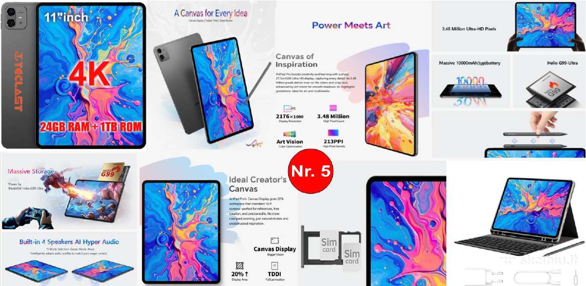 Nauji Blackview Planšetiniai Kompiuteriai Su 2 Sim - nuotraukos Nr. 8