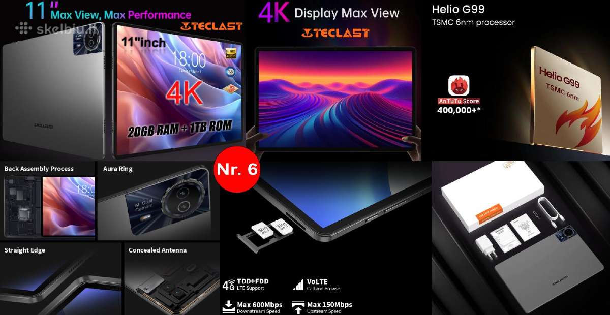 Nauji Blackview Planšetiniai Kompiuteriai Su 2 Sim - nuotraukos Nr. 9