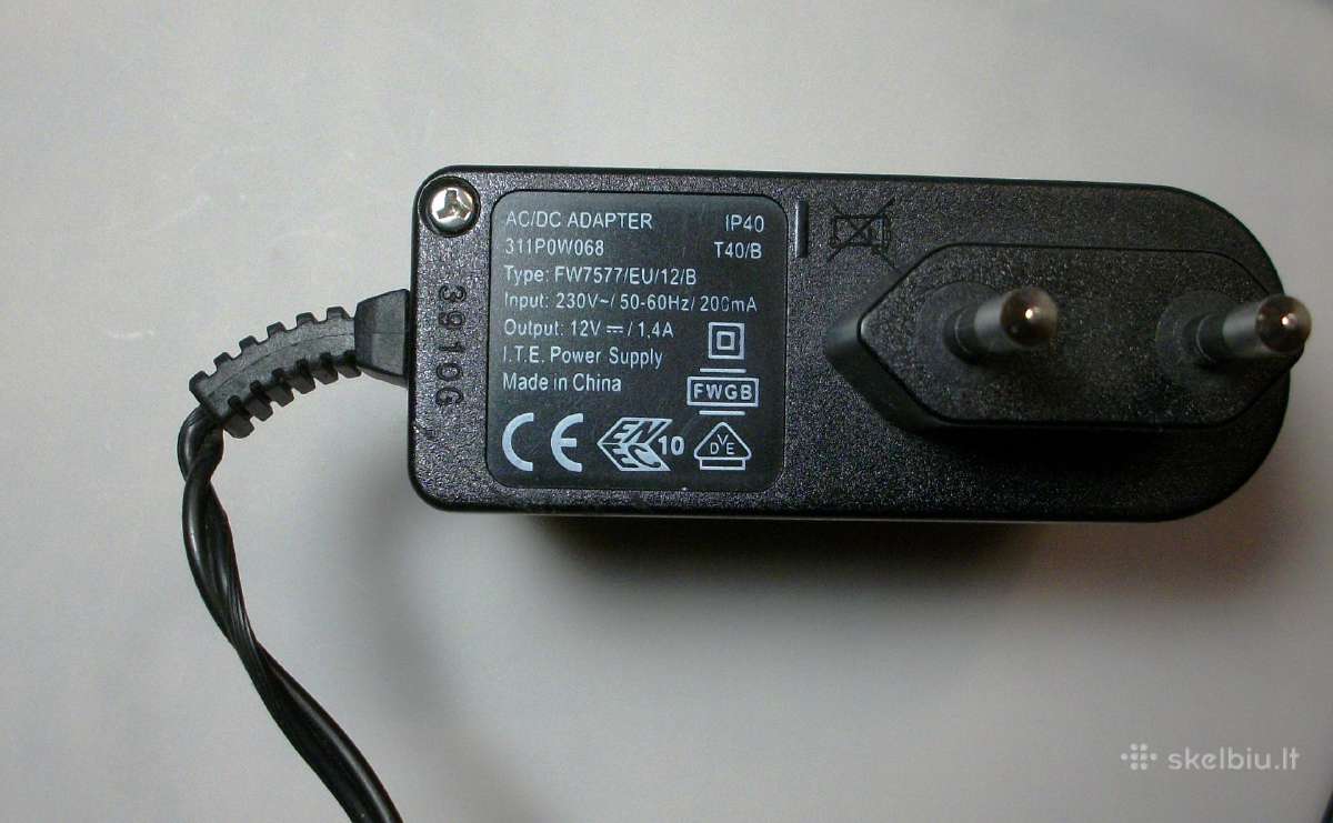Maitinimo blokelis (adapteris) 12v/1,4a - nuotraukos Nr. 2