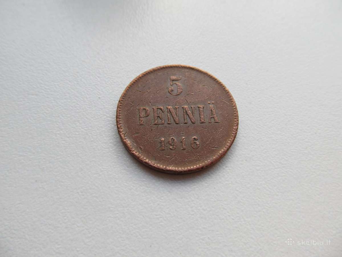5 pennia , Suomija Rusija , 1916