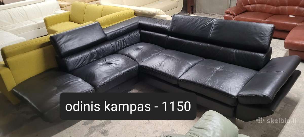 Sofa lova Odiniai Baldai komplektai kampai - nuotraukos Nr. 28